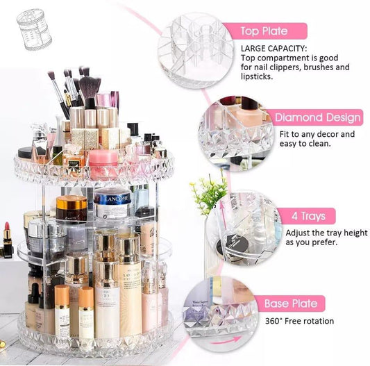 360 Rotating Cosmetic Storage Organizer