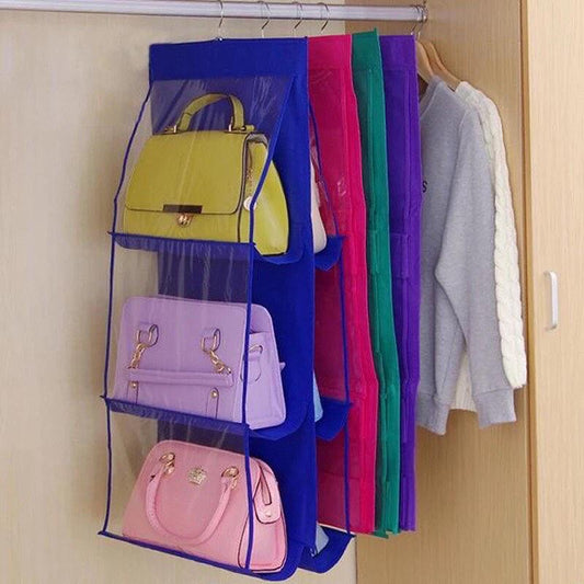 6 Pocket Hanging Organizer Bag For Wardrobe Closet